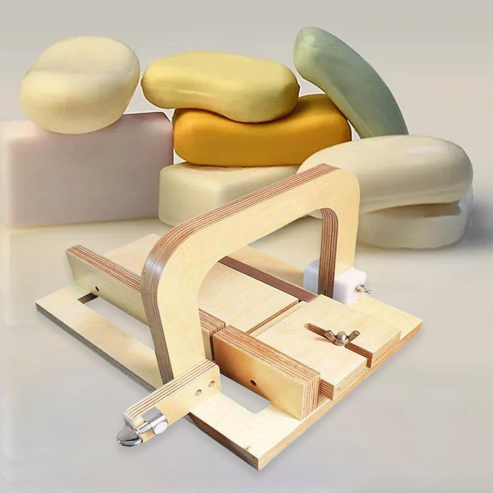 BLESIYA Wooden Soap Cutter Soap Making Adjustable Wire s for Cheese Butter Loaf