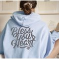 thumbnail image 1 of BLESS YOUR HEART Graphic Unisex Fleece Hooded Sweatshirt, 1 of 11