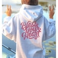 thumbnail image 1 of BLESS YOUR HEART Graphic Unisex Fleece Hooded Sweatshirt, 1 of 10