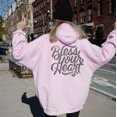 thumbnail image 1 of BLESS YOUR HEART Graphic Unisex Fleece Hooded Sweatshirt, 1 of 10