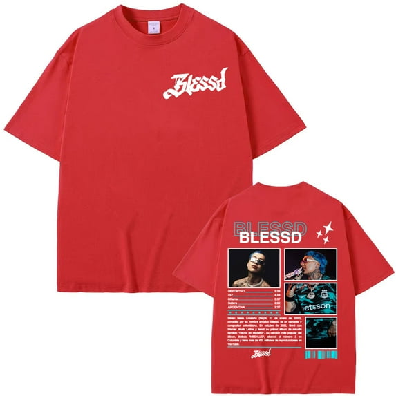 BLESSD BENDECIDO 2025 Tour Merch T-Shirt - Unisex Cotton High Quality 90s Retro Harajuku Short Sleeve, Fashion Streetwear T-shirts for Men