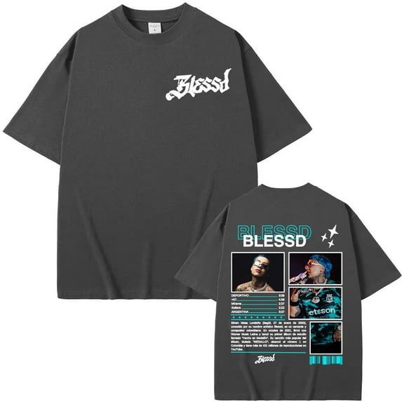 BLESSD BENDECIDO 2025 Tour Merch T-Shirt - Unisex Cotton High Quality 90s Retro Harajuku Short Sleeve, Fashion Streetwear T-shirts for Men