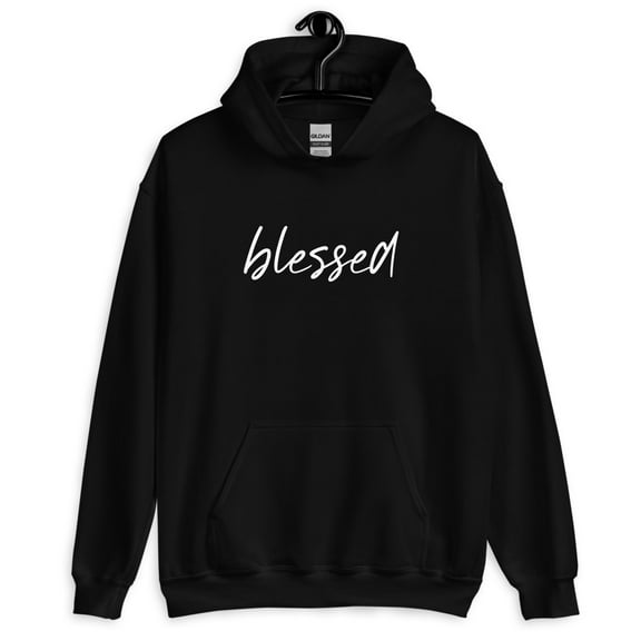 BLESSED Unisex Hoodie (Black, S)