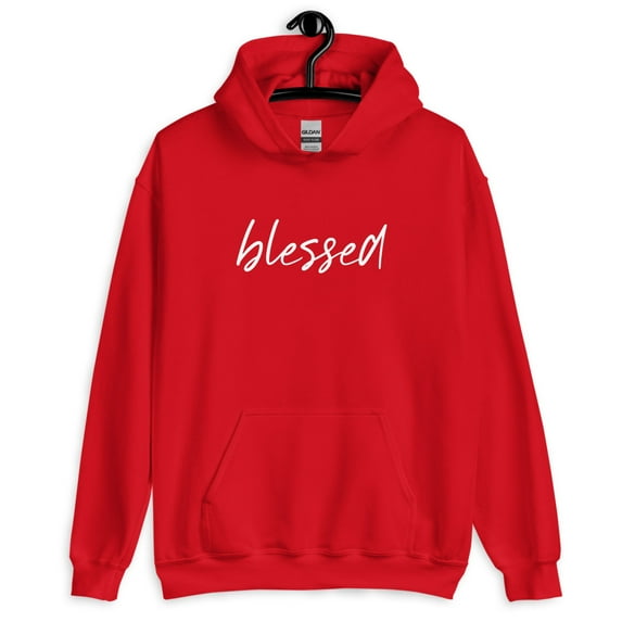BLESSED Unisex Hoodie (Red, S)