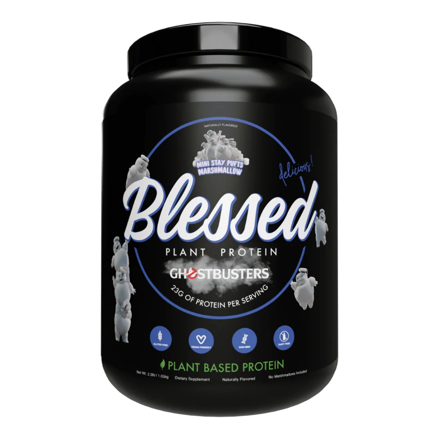 BLESSED x Ghostbusters Vegan Protein Powder Plant Based Protein Shake Meal Replacement 23g