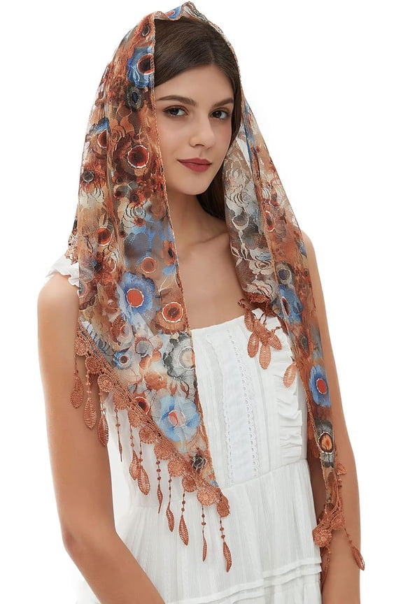 Women Catholic Mantilla Head Covering Scarf Church Chapel Veil Wedding Veil