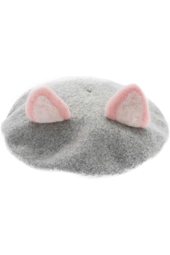 Women's Cute Beret Cap Painter Hat Sweet Hat Beanie Lolita Wear Cat Ear Pattern