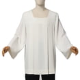 thumbnail image 1 of BLESSUME Clergy Cassock White Pleated Church Robes for Men Church Vestment, 1 of 7