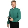 thumbnail image 1 of BLESSUME Men's Clergy Tab Collar Polo Shirt Long Sleeve Pastor Minister Preacher Shirt Priest Tops, 1 of 7