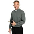 thumbnail image 1 of BLESSUME Men's Clergy Tab Collar Polo Shirt Long Sleeve Pastor Minister Preacher Shirt Priest Tops, 1 of 8
