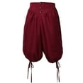 thumbnail image 1 of BLESSUME Men's Renaissance Pants Medieval Viking Trousers Pirate Costume Back Lace Up Shorts, 1 of 9
