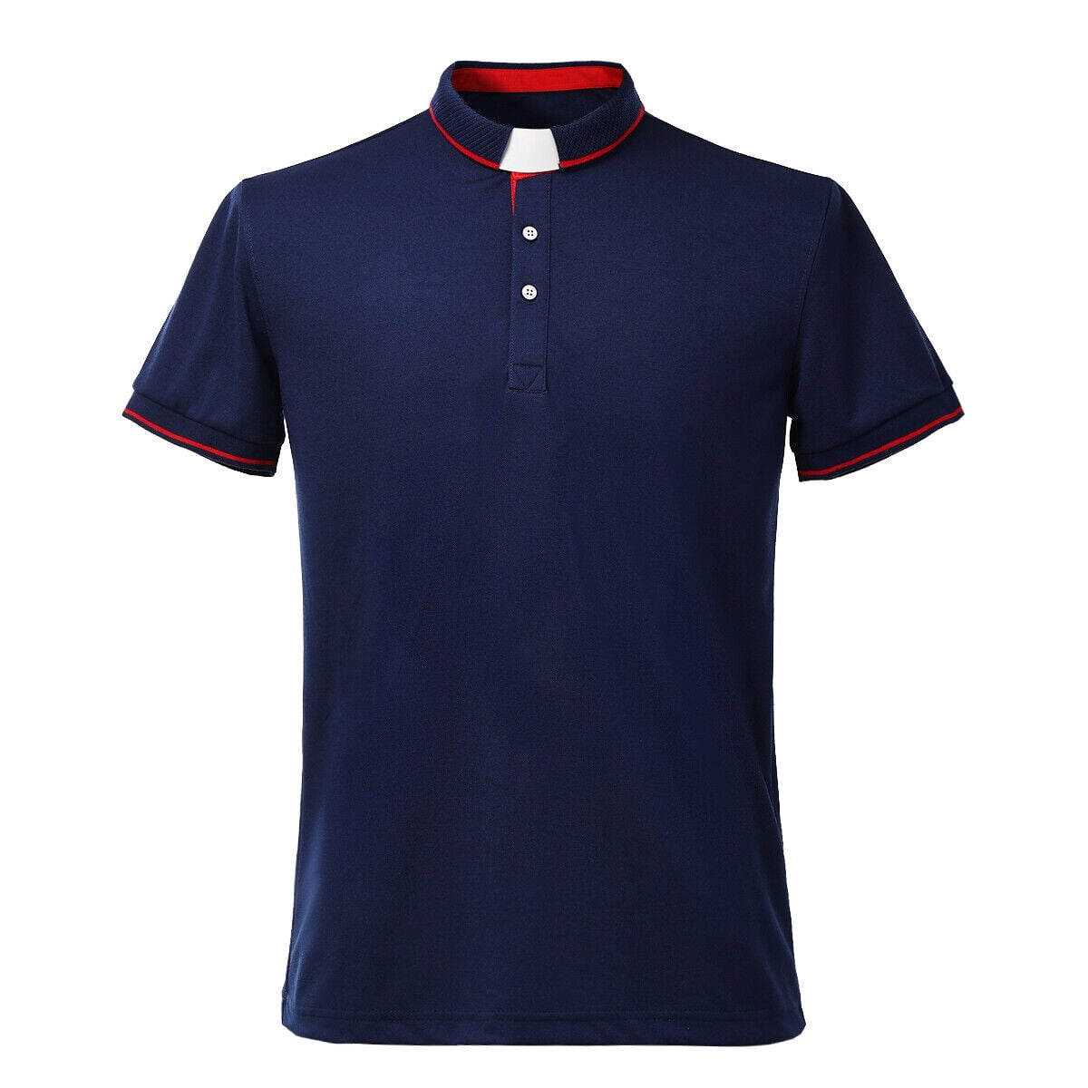 Reliant Men's Short Sleeve Clergy Shirt - Tab Collar With 1" Slip-In Collar
