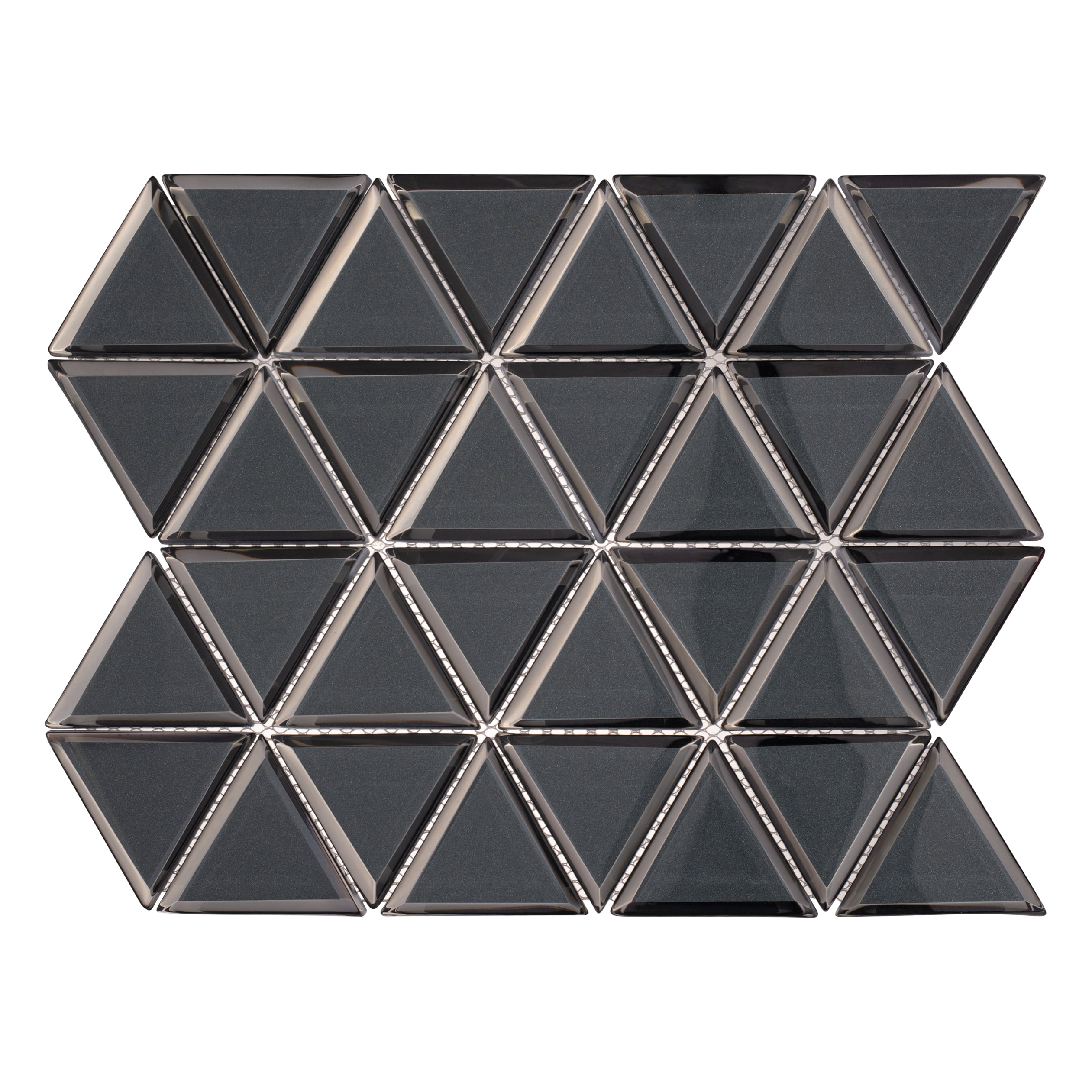 Bleum 3" Beveled Mirrored Glass Irregular Mosaic Tile Sheet