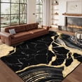 thumbnail image 1 of Bleum Cade 5'x7' Area Rugs for Living Room, Marble Swirl Abstract Rug Ultra Soft Washable Rugs for Bedroom, Anti Slip Durable Carpet Home Decor for Dining Room,Black Gold, 1 of 10