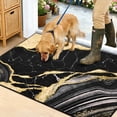 thumbnail image 1 of Bleum Cade Area Rugs for Doormat 2X3,Marble Swirl Abstract Rugs, Machine Washable Foldable Non Slip Outdoor Indoor Welcome Mat,Black Gold, 1 of 9