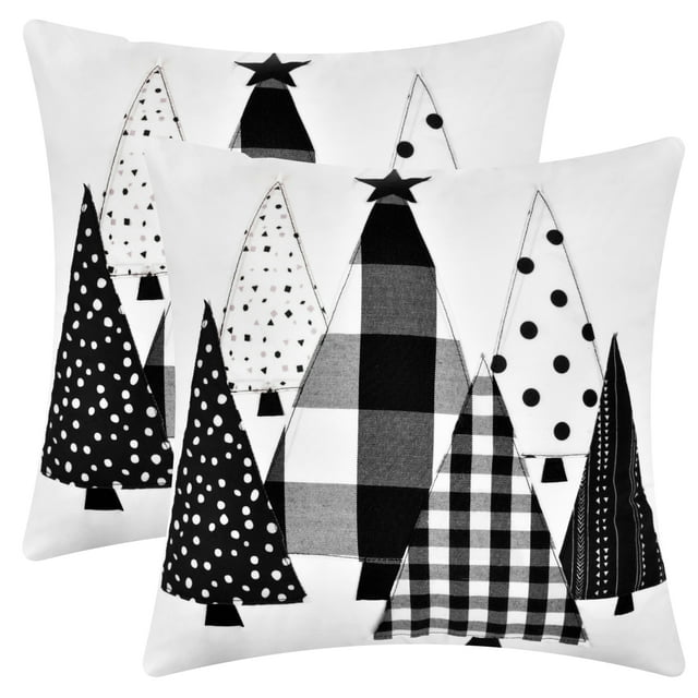 BLEUM CADE Christmas Pillow Covers 18 x 18 inch,Set of 2 Winter Holiday