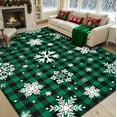 thumbnail image 1 of Bleum Cade Christmas Snowflake 3x5 Area Rugs for Living Room,Non Slip Washable Rugs,Green Buffalo Plaid Rugs for Bedroom,Low Pile Carpet for Dinning Room,Christmas Decorations, 1 of 8