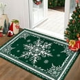 thumbnail image 1 of BLEUM CADE Christmas Snowflake Area Rugs 2x3 Door Mat, Non Slip Washable Entryway Rug Outdoor Indoor Welcome Mat for Entrance,Christmas Decorations,Green, 1 of 9