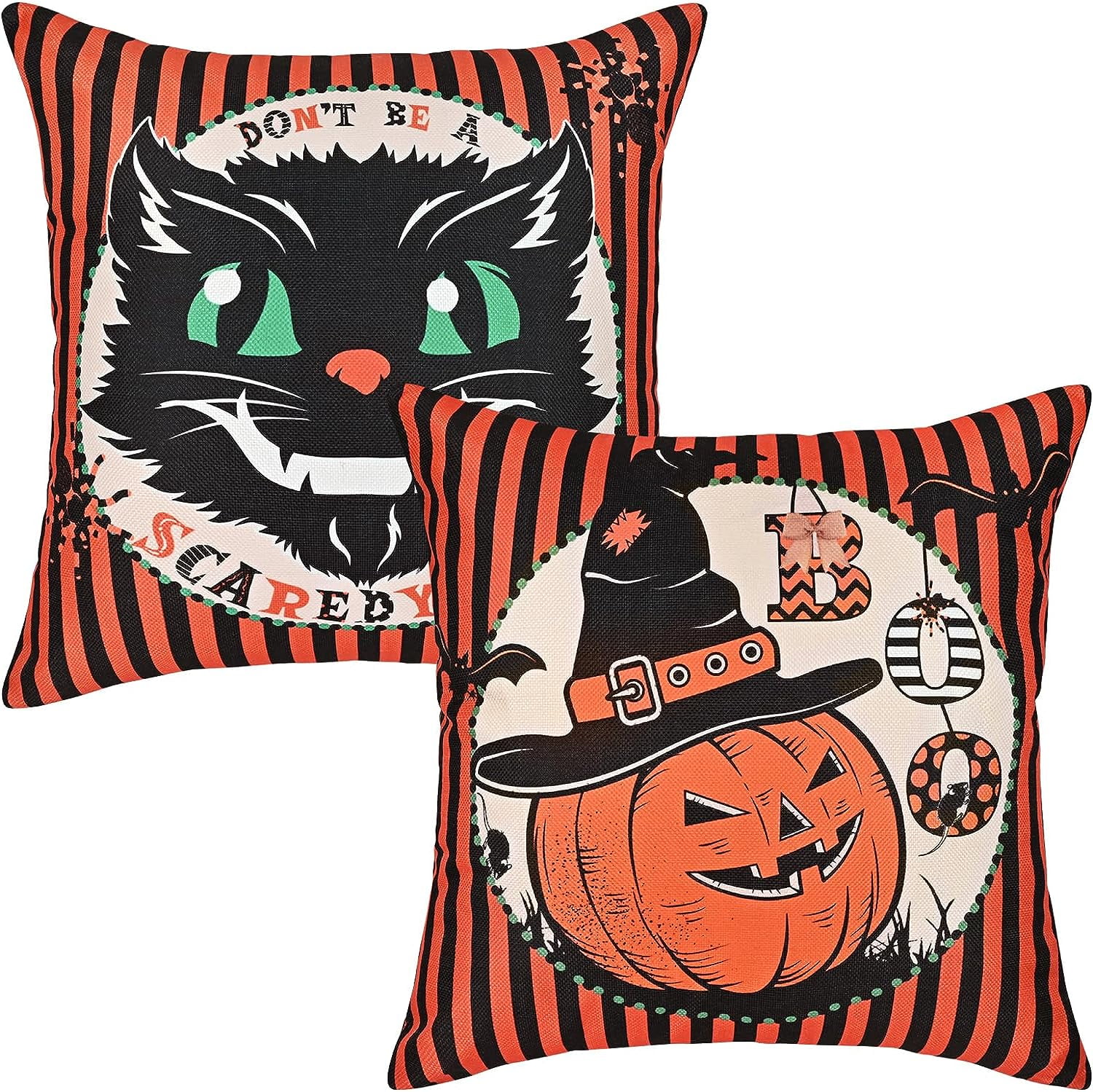 BLEUM CADE Halloween Pillow Covers 18 x 18 inch,Fall Throw Pillow