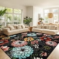 thumbnail image 1 of BLEUM CADE 8'x10' Boho Floral Area Rugs for Living Room,Machine Washable Rug, Non-Slip Low-Pile Soft Carpet for Bedroom, Dining Room Office, 1 of 8
