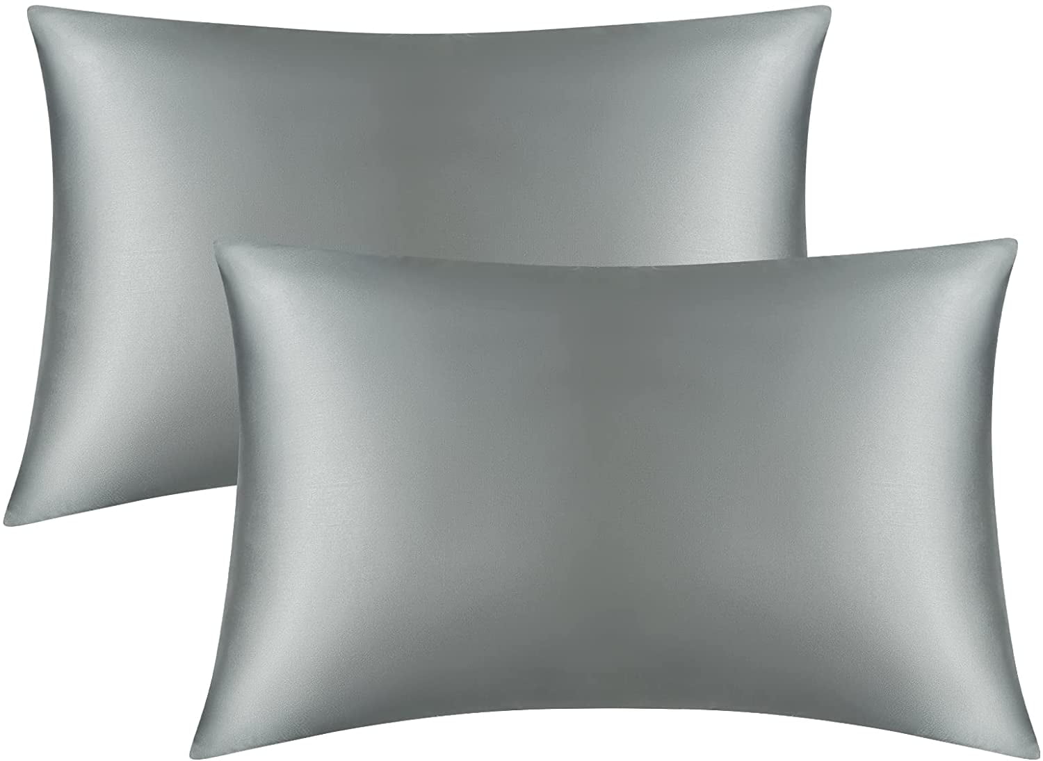 BLEUM CADE Silk Pillow Cases Set of 2,Dark Grey Pillow cases for Hair