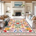 thumbnail image 1 of Bleum Cade 8'x10' Area Rugs for Living Room, Washable Rugs Modern Rugs for Bedroom Dinning Room,Boho Floral Rug Ultra Soft Non Slip Durable Large Carpet Home Decor,Beige, 1 of 8