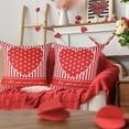 BLEUM CADE Valentines Day Pillow Covers 18 x 18 inch,Set of 2 Red Love