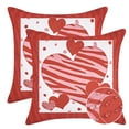 thumbnail image 1 of BLEUM CADE Valentines Day Pillow Covers Set of 2 Love Heart Throw Pillow Covers 18 x 18 inch Waterproof Valentines Day Decorations Pillow Cases, 1 of 9