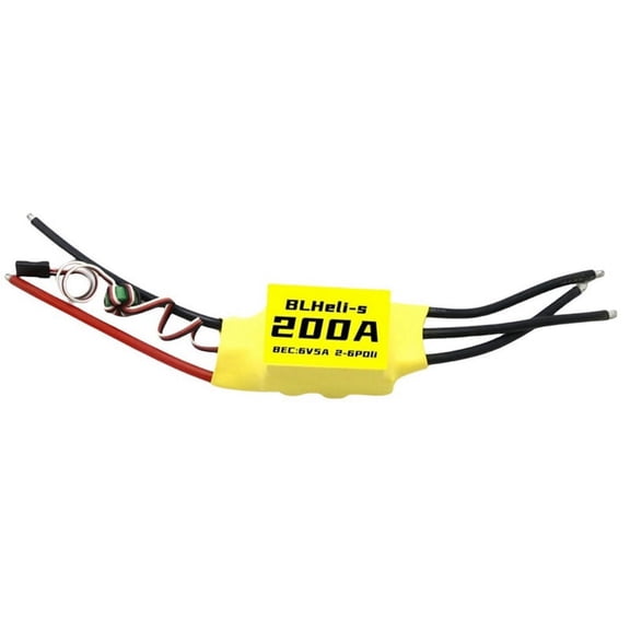 BLHeli Brushless ESC 200A 2-6S 6V 5A BEC for RC FPV Multirotor Fixed Wing Drone DIY Parts B