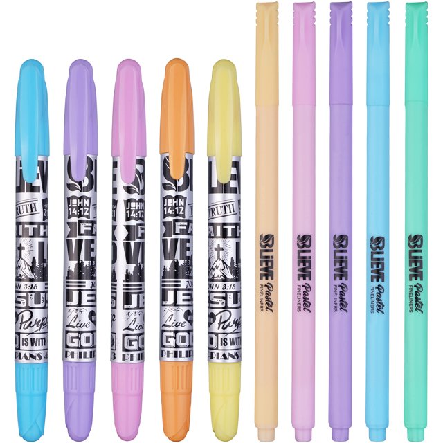 BLIEVE Bible Study Kit Pastel Edition With Bible Highlighters And