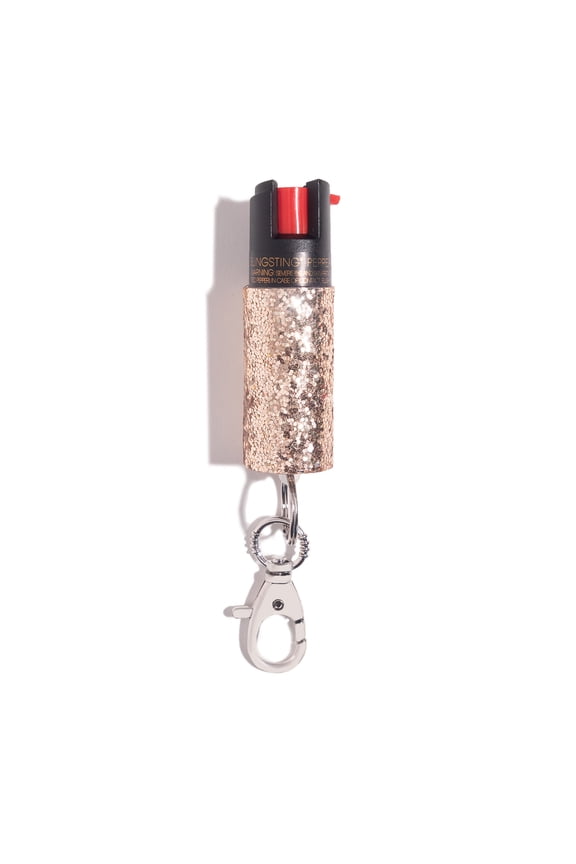 Essentials Rose Gold Pepper Spray with Key Ring, 0.5 oz - Safety and Style in Personal Protection