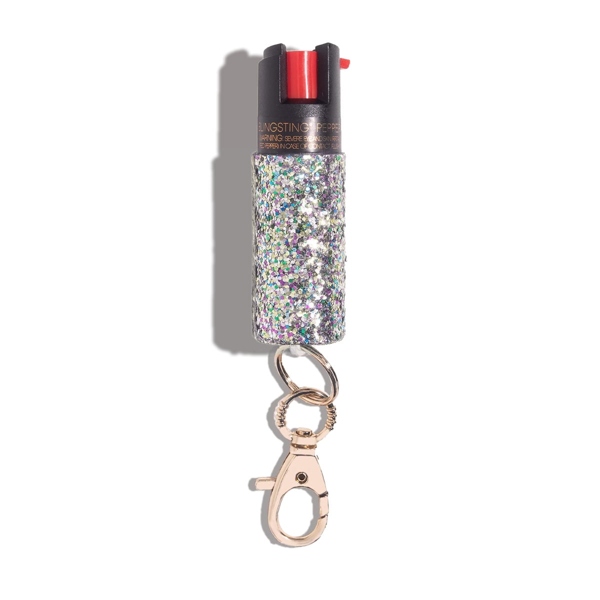 BLINGSTING Essentials Pepper Spray with Key Ring, Multi Glitter, .5 oz ...