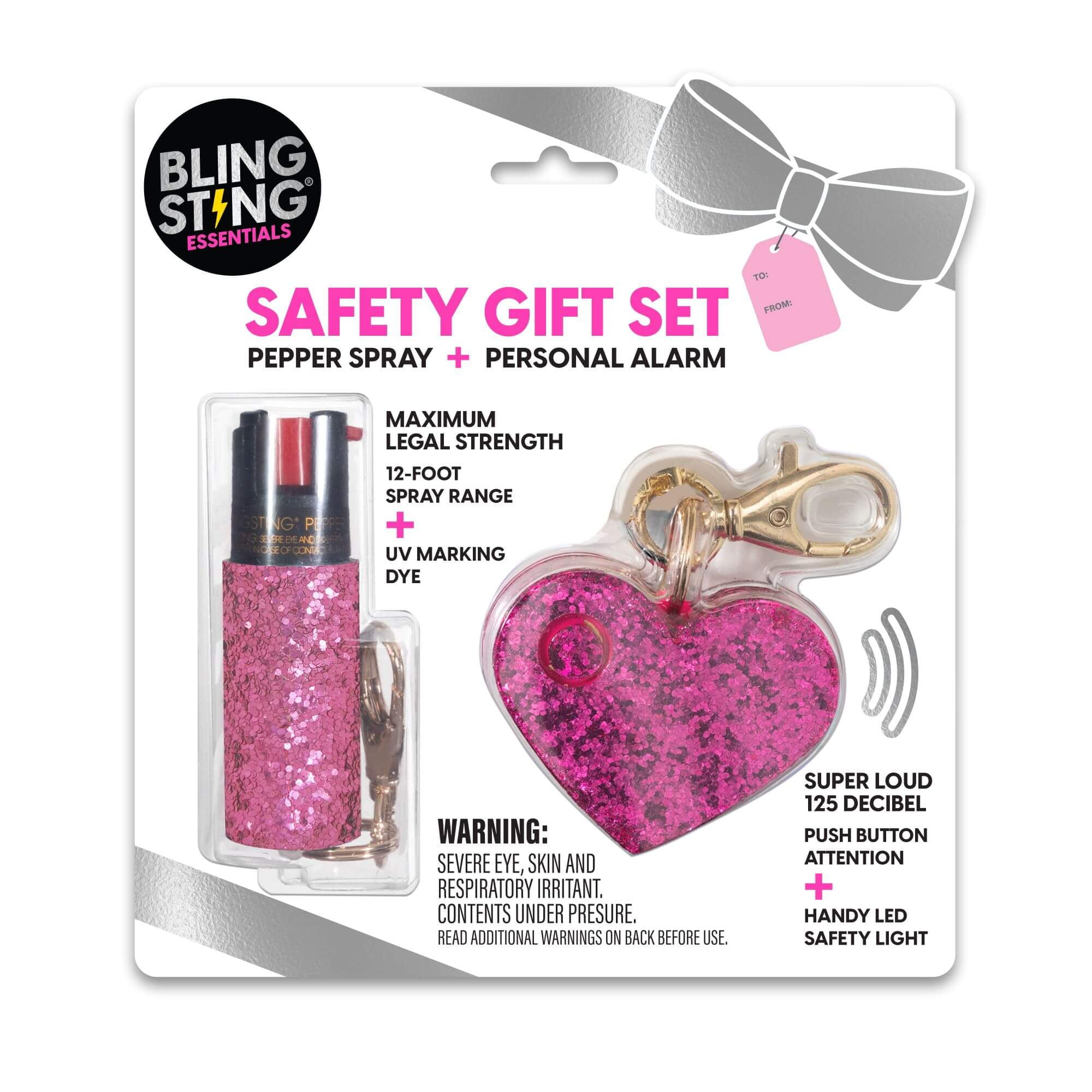 BLINGSTING Essentials Personal Gift Set with Pepper Spray & Safety