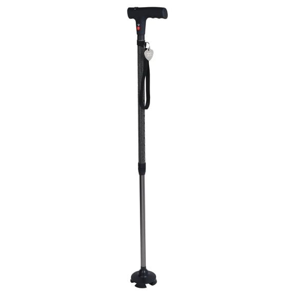 BLINGSTING Essentials Safety Adjustable Height Walking Cane for Women with Wrist Strap, AA Batteries, Mink, 30"-38" Adjustable Height