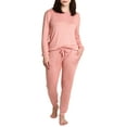 thumbnail image 1 of BLIS Long Sleeve Crew Neck Solid Pajamas (Women's) 2 Piece Set, 1 of 7