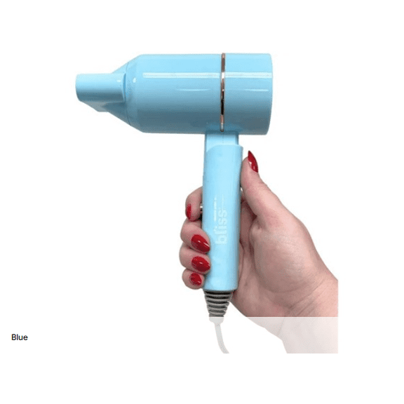 BLISS 1200W PROFESSIONAL HAIR DRYER WITH CONCENTRATOR NOZZLE - BLUE