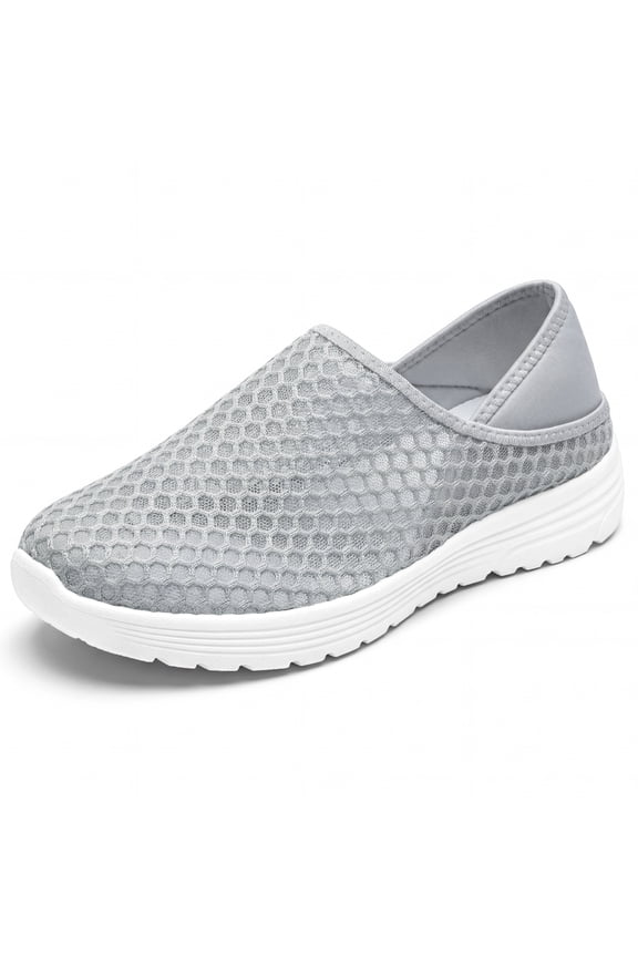 Casual Slip-on Shoes Quick Dry Lightweight Breathable Unisex Shoes Grey 6