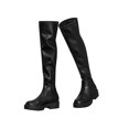 thumbnail image 1 of BLISSFUL STEP Platform Lug Sole Chunky Low Heel Over Knee High Boots for Women Black 6, 1 of 5