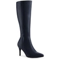 thumbnail image 1 of BLISSFUL STEP Valentine's Women's Boot Pointed Toe Side Zipper Stiletto Heel Knee High Boots Navy Blue 9.5, 1 of 8