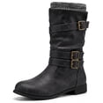 thumbnail image 1 of BLISSFUL STEP Women's Fashion Ankle Low Heel Shoes Daily Wear Winter Short Boots Black 11, 1 of 5