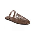 thumbnail image 1 of BLISSFUL STEP Women's Mesh Round Toe Slip on Slides Flats Sandals Brown 10, 1 of 6