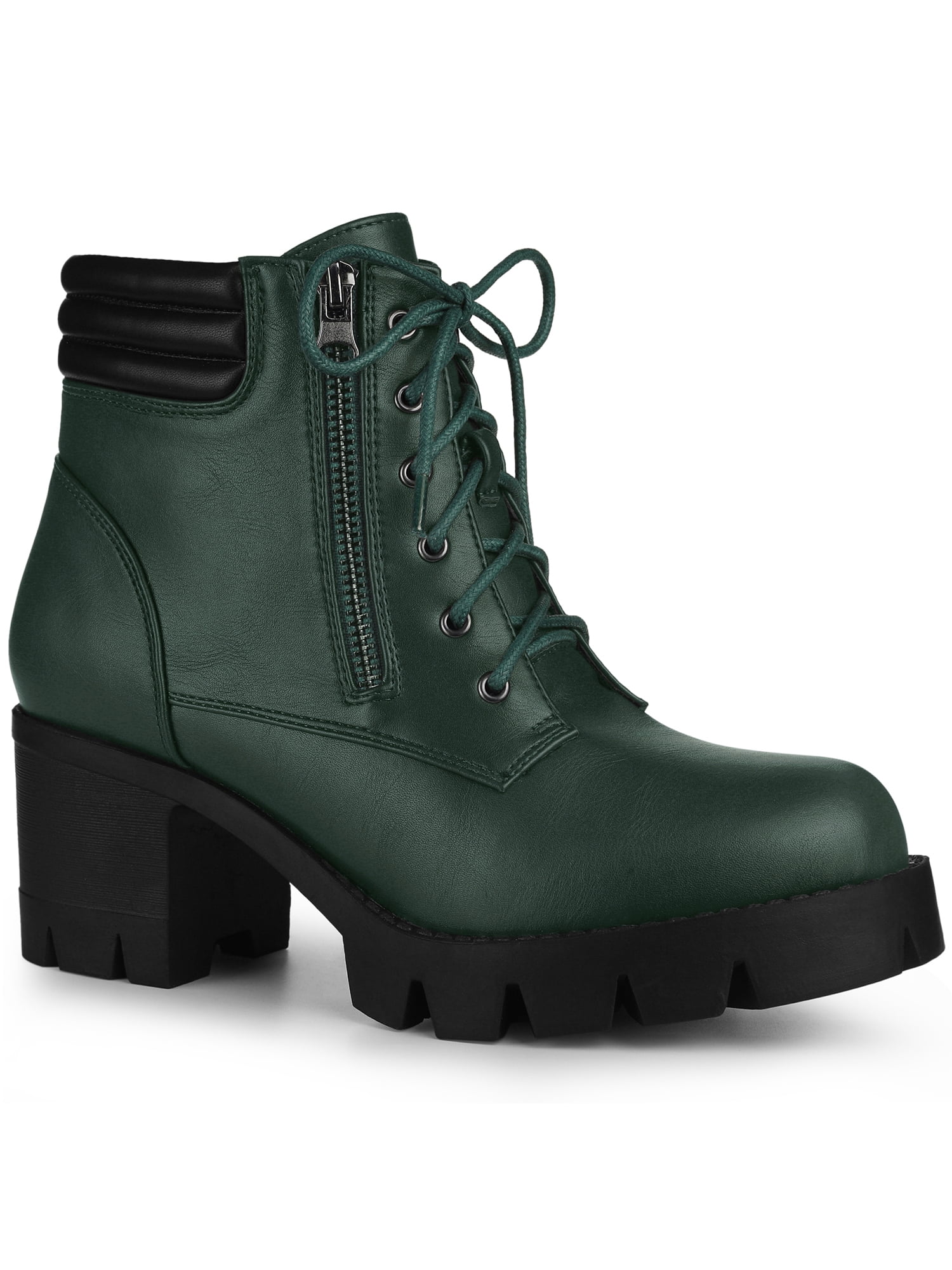 BLISSFUL STEP Women's Round Toe Block Heel over The Knee High