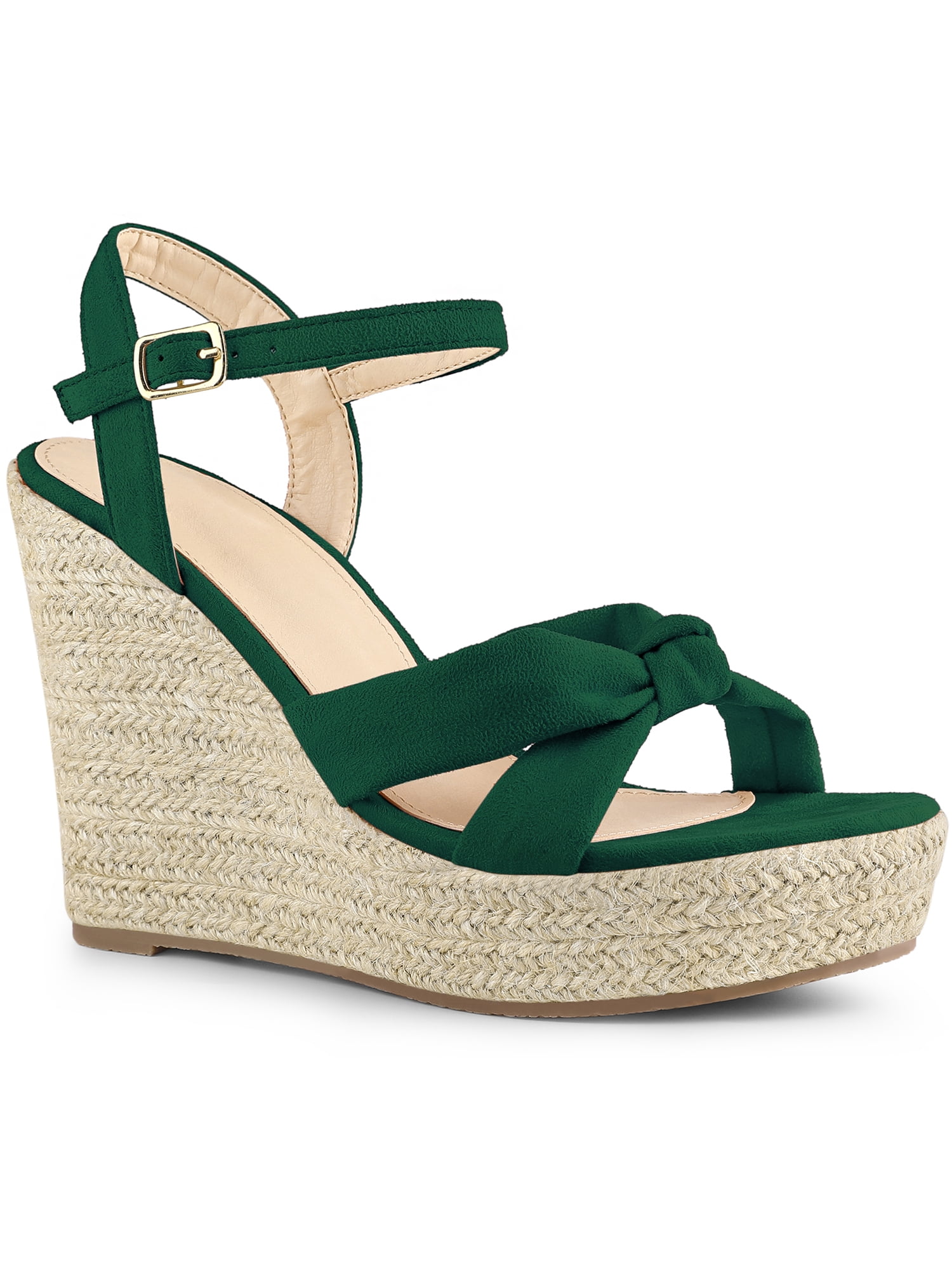 Step Sandals BLISSFUL STEP Women's Sandals Espadrille Wedge Open Toe Ankle Strap ...