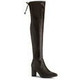 thumbnail image 1 of BLISSFUL STEP Women's Thigh High Block Heels Over Knee High Boots Coffee 10, 1 of 7