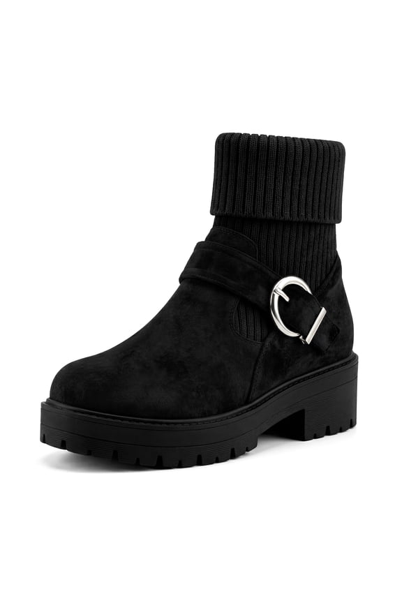 Women's Warm Winter Snow Shoes Ankle Anti-Slip Outdoor Comfortable Boots Black 7.5