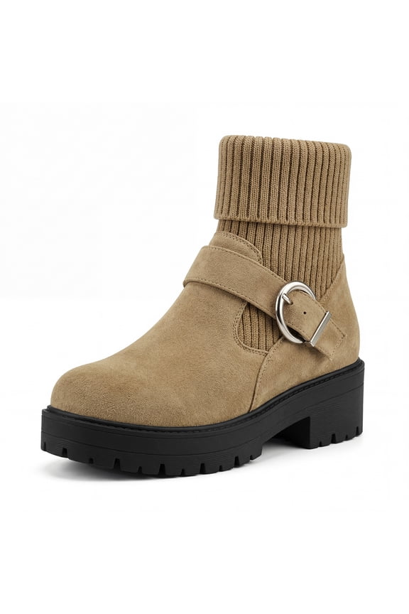 Women's Warm Winter Snow Shoes Ankle Anti-Slip Outdoor Comfortable Boots Camel 8