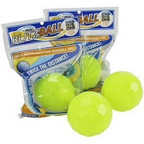 Blitzball High Performance Curving Plastic Baseballs Pack of 4 for Backyard Fun