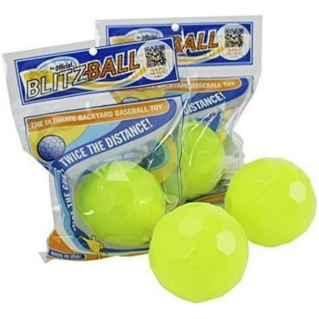 Blitzball High Performance Curving Plastic Baseballs Pack of 4 for Backyard Fun