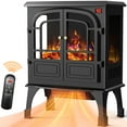 thumbnail image 1 of BLITZHOME 24'' Electric Fireplace Heater Stove Freestanding, 3D Realistic Flame, with Control Panel and Remote, Timer, ETL Certified, Overheating Safety Protection, 700/1500W, 1 of 10