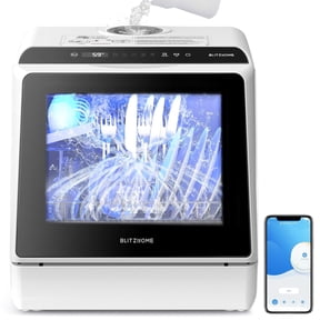 Portable Countertop Dishwashers, Compact Smart Dishwashers with 5 L Built-in Water Tank,5 Modes and Baby Care for Apartments& RVs, No Installation Needed
